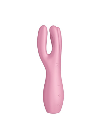 Vibromasseur point G avec stimulateur de clitoris USB rose Threesome 3 Satisfyer - CC597778